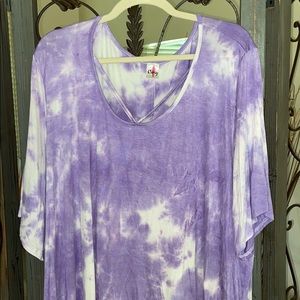 Plus size 5x short sleeve tie dye tunic. NWOT